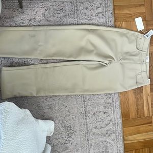 Light cream leather pants